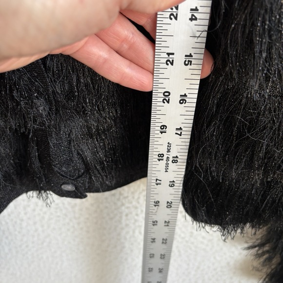 J crew Fringe‎ cardigan in metallic yarn Womens Large Black Metallic - Picture 7 of 11